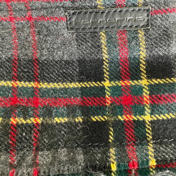 FORNARINA Italy PLAID Wool PUNK Rock GRAFFITI and BUCKLES SKIRT Size Medium - Picture 7 of 15